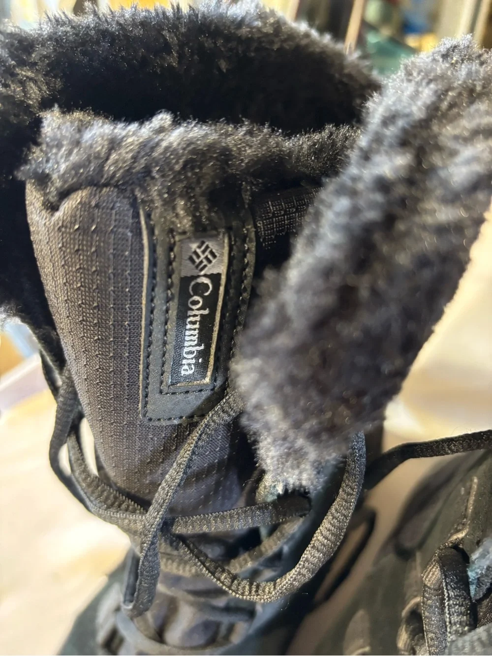 Columbia Black Faux-Fur Lined Winter Boots